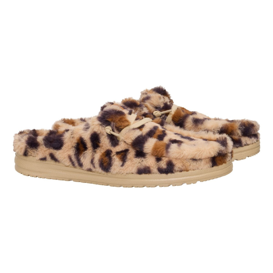 Hey Dude Sabot Estraibile Con Pelliccia WENDY SLIPPER LEO FU Tan/multi