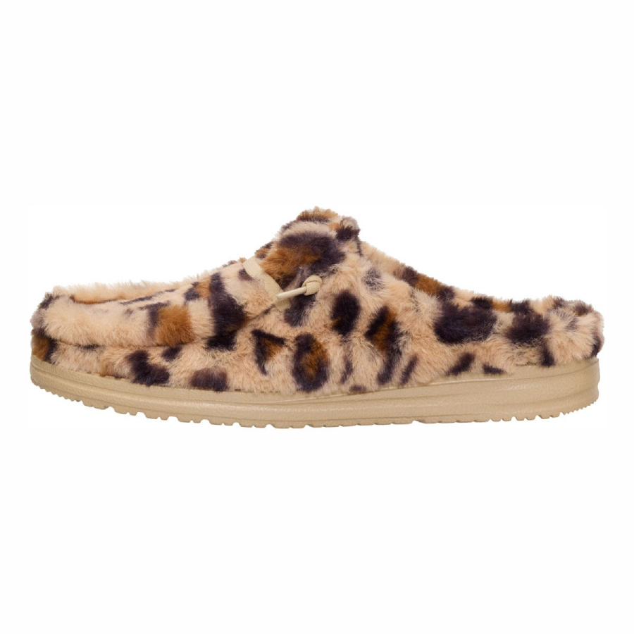Hey Dude Sabot Estraibile Con Pelliccia WENDY SLIPPER LEO FU Tan/multi
