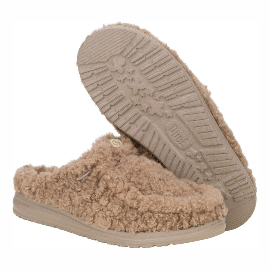 Hey Dude Sabot Estraibile Con Pelliccia WENDY SLIPPER Timber Wolf