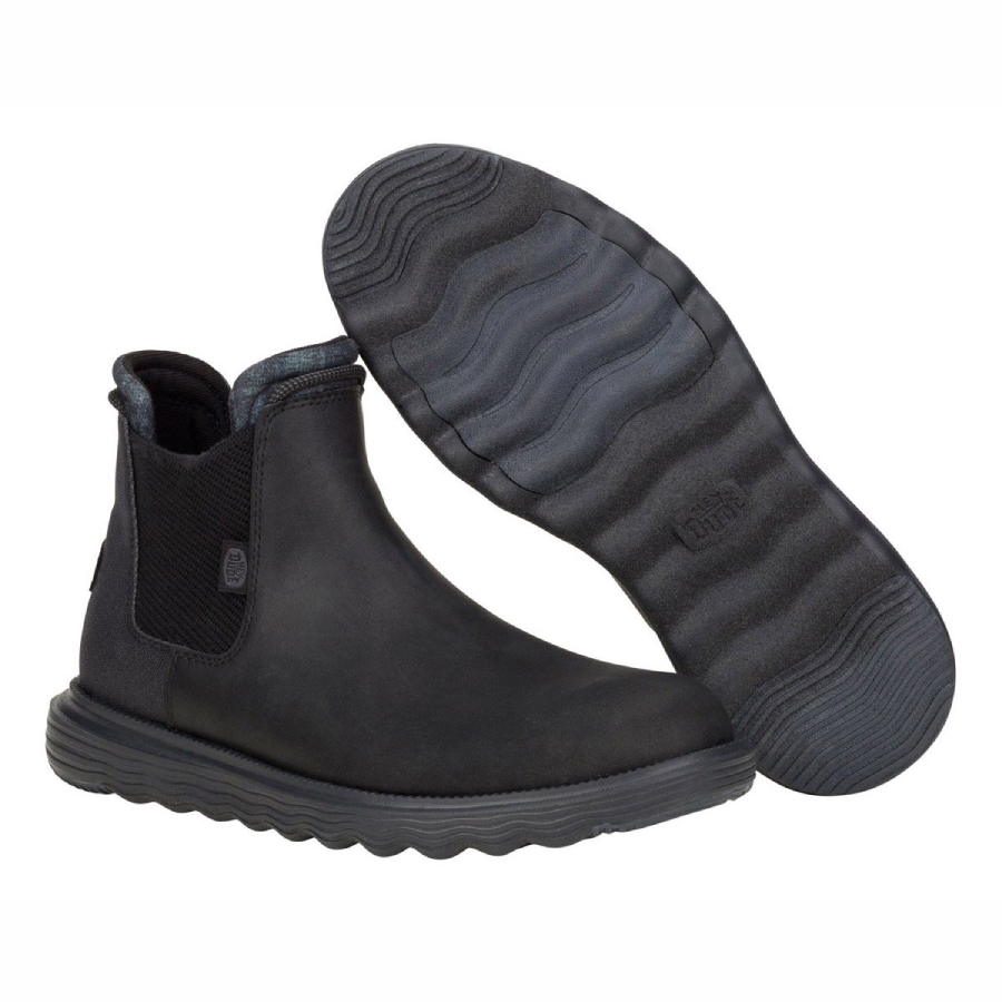 Hey Dude Beetles Uomo Con Due Elastici BRANSON CLASSIC Black