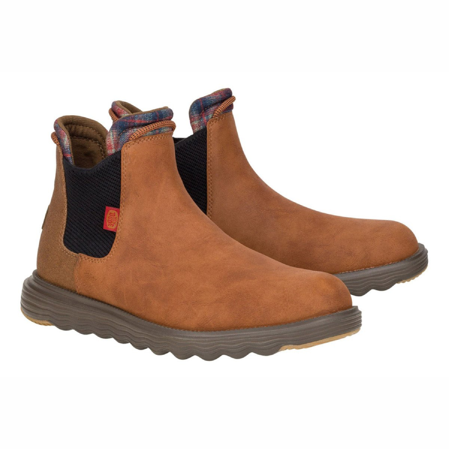 Hey Dude Beetles Uomo Con Due Elastici BRANSON CLASSIC Cognac