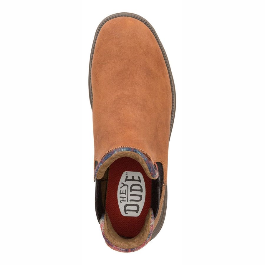 Hey Dude Beetles Uomo Con Due Elastici BRANSON CLASSIC Cognac