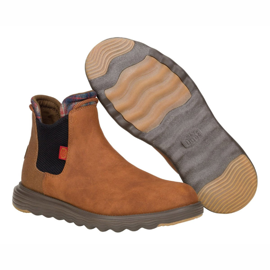 Hey Dude Beetles Uomo Con Due Elastici BRANSON CLASSIC Cognac