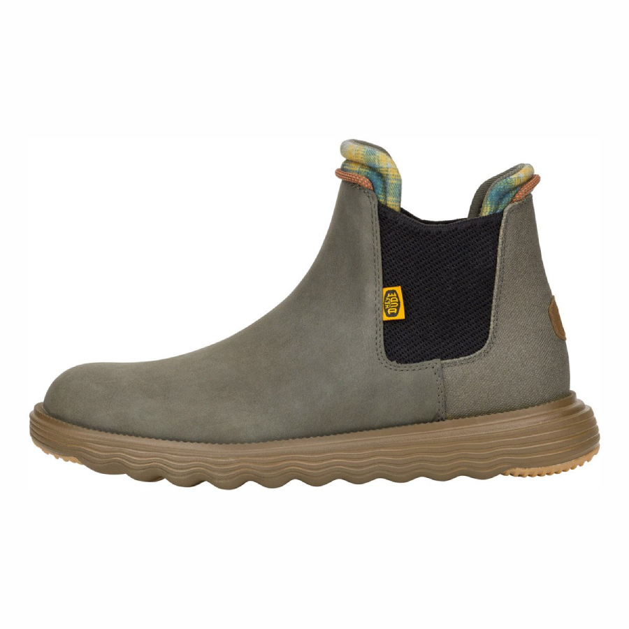 Hey Dude Beetles Uomo Con Due Elastici BRANSON CLASSIC Dusty Olive