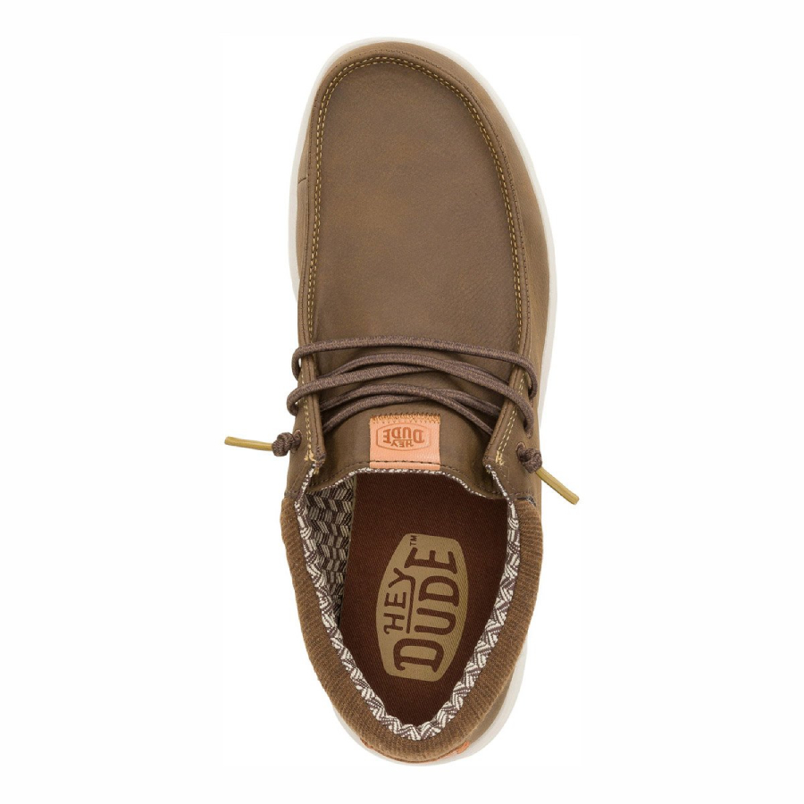 Hey Dude Espadrillas Due Buchi Uomo In Pelle PAUL CLASSIC Brown