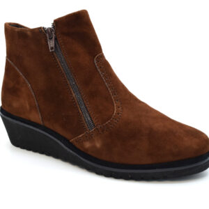 Ziviani Stivaletto donna 2 cerniere 1900 ZEPPA Camoscio Marrone Bruciato