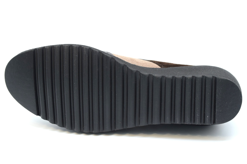 Ziviani Scarpa Stringata Con Pellame Combinato 1948 ZEPPA Camoscio T.moro/tortora