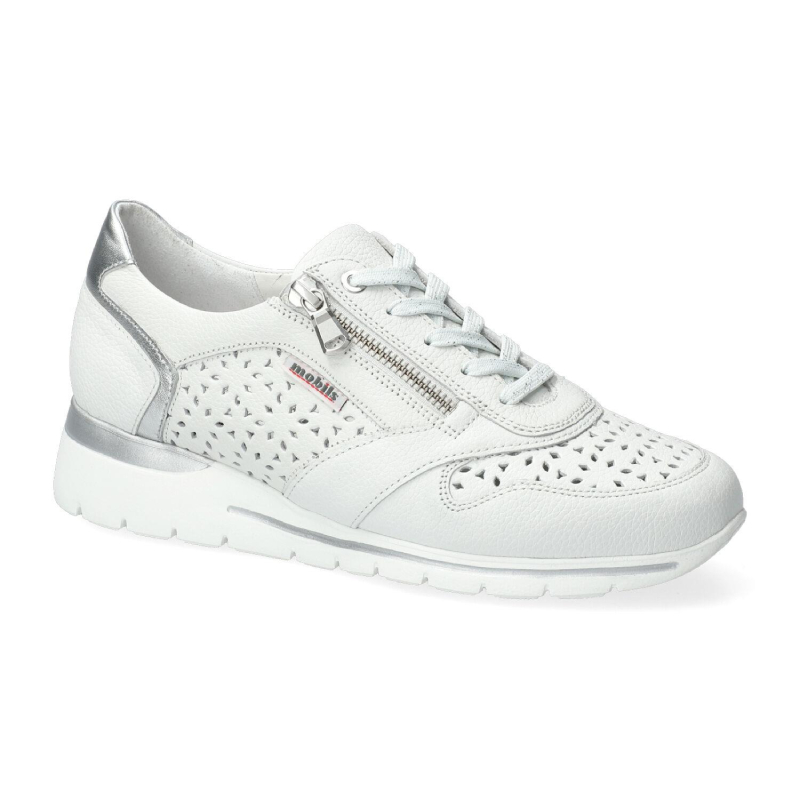 Mephisto Sneakers stringata con cerniera calzata ampia EREEN PERF Ceylan 9930n/charm 9568 White