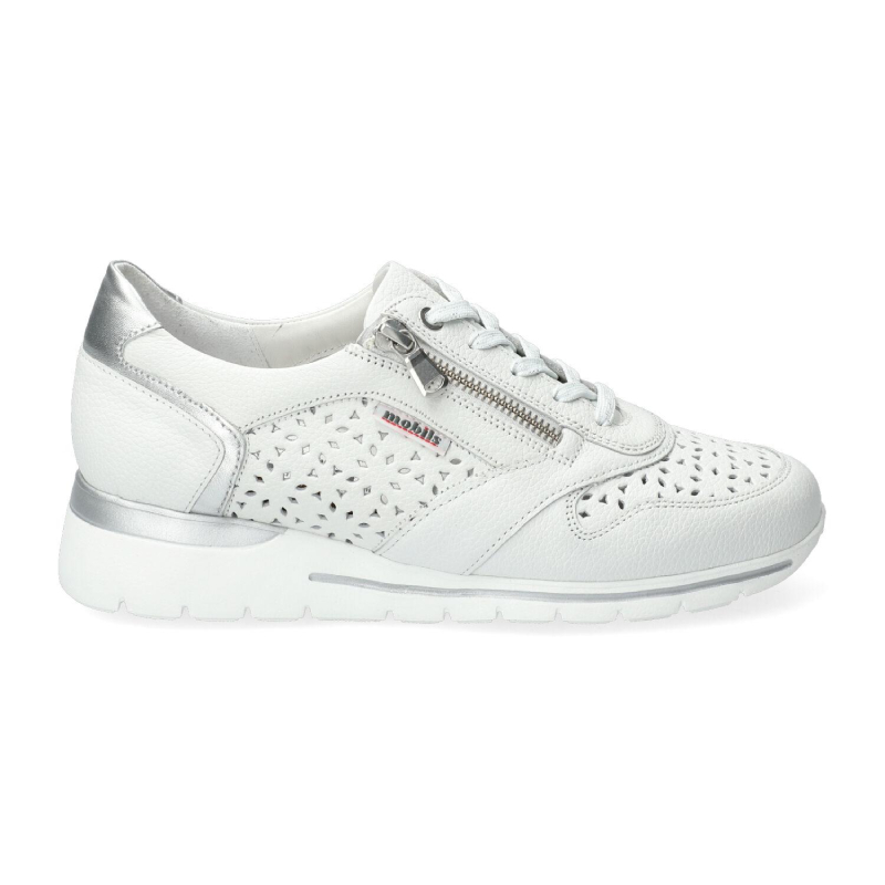 Mephisto Sneakers stringata con cerniera calzata ampia EREEN PERF Ceylan 9930n/charm 9568 White
