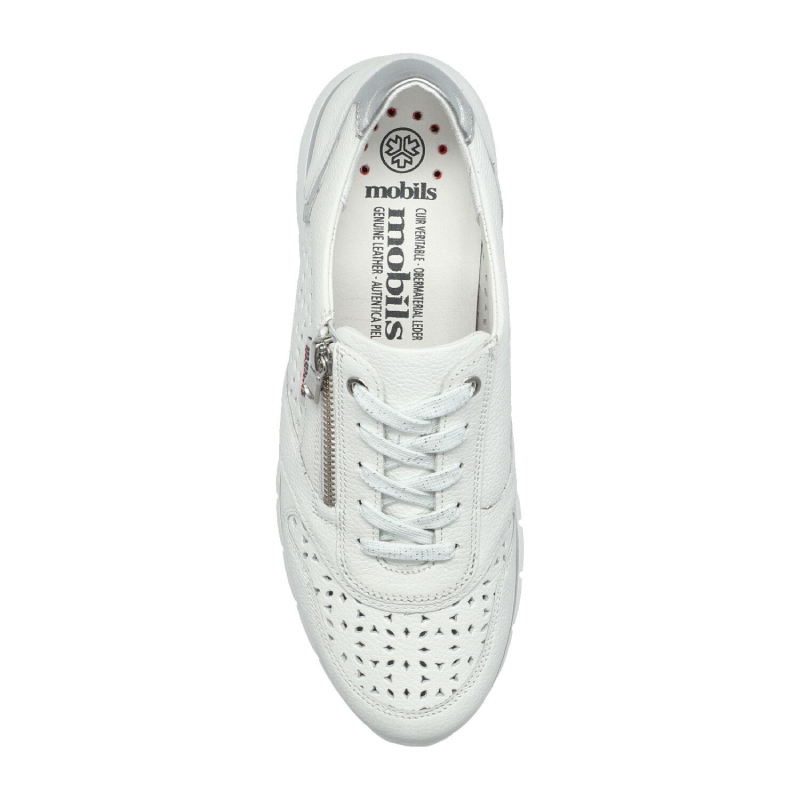 Mephisto Sneakers stringata con cerniera calzata ampia EREEN PERF Ceylan 9930n/charm 9568 White
