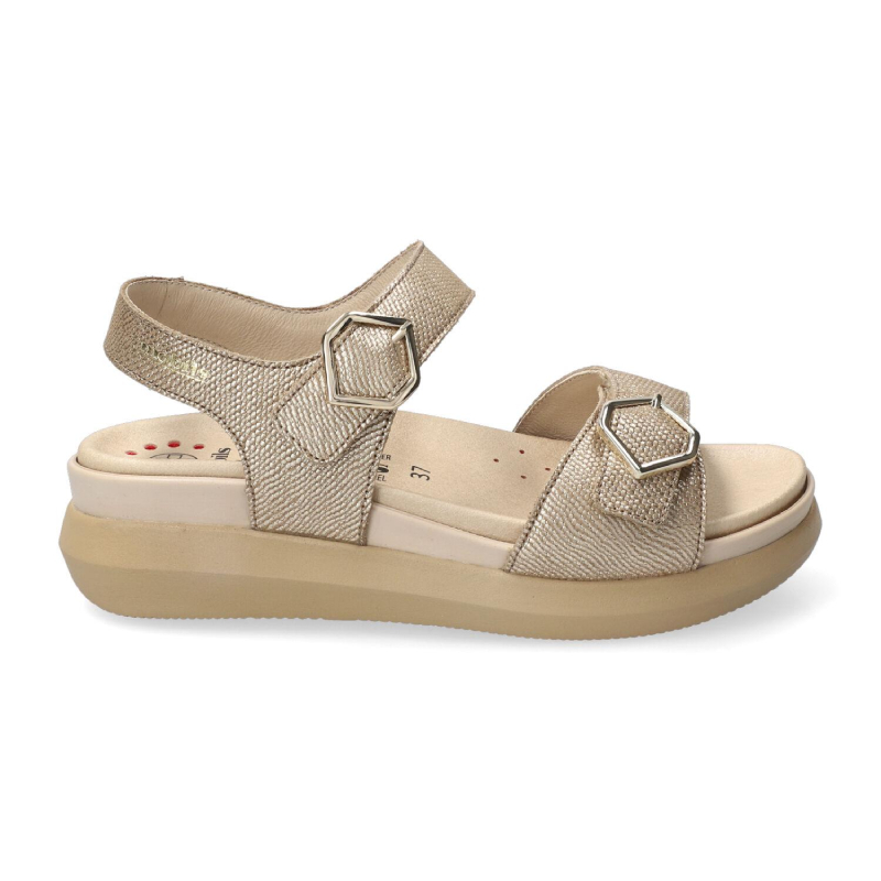 Mephisto Sandalo z 30 plateau doppio velcro FYDA 37302 Gold