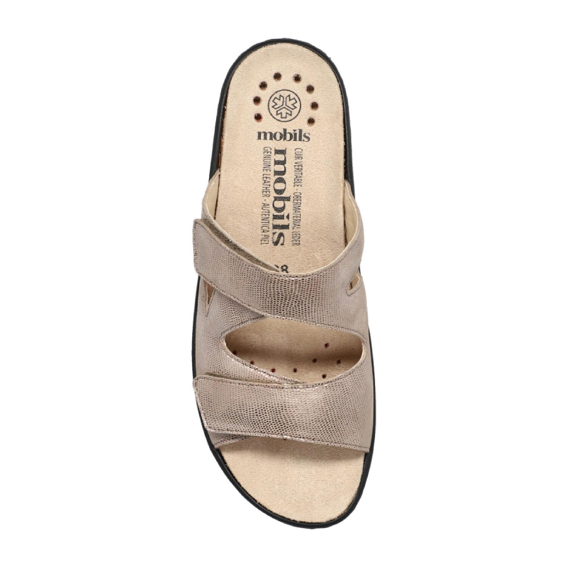 Mephisto Ciabatta Mobils doppio velcro zeppa 30 geva Artesia 8118 Light Taupe