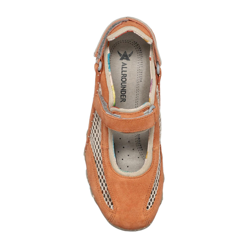 Allrounder Baby Tecnica Sportiva Forata NIRO C.suede 23/o Mesh 12 Caramello/lamb