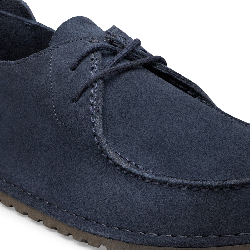 Birkenstock Mocassino Stringato Utti Lace N Suede Leather 1031468 New Navy