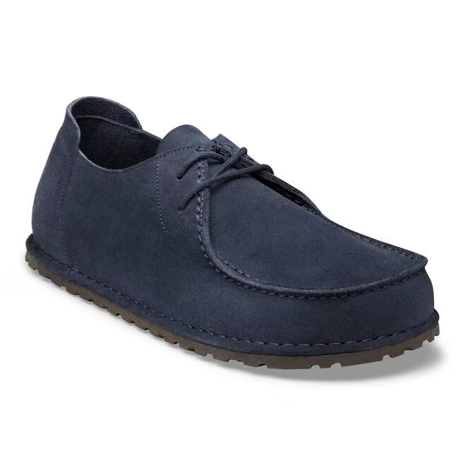 Birkenstock Mocassino Stringato Utti Lace N Suede Leather 1031468 New Navy
