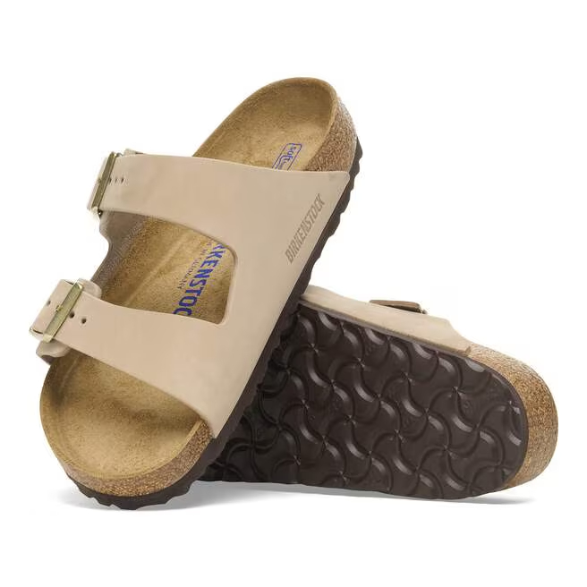 Birkenstock Ciabatta Arizona SFB Nubuck Leather 1019016 Sandcastle