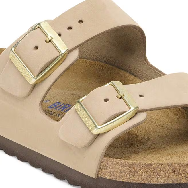 Birkenstock Ciabatta Arizona SFB Nubuck Leather 1019016 Sandcastle