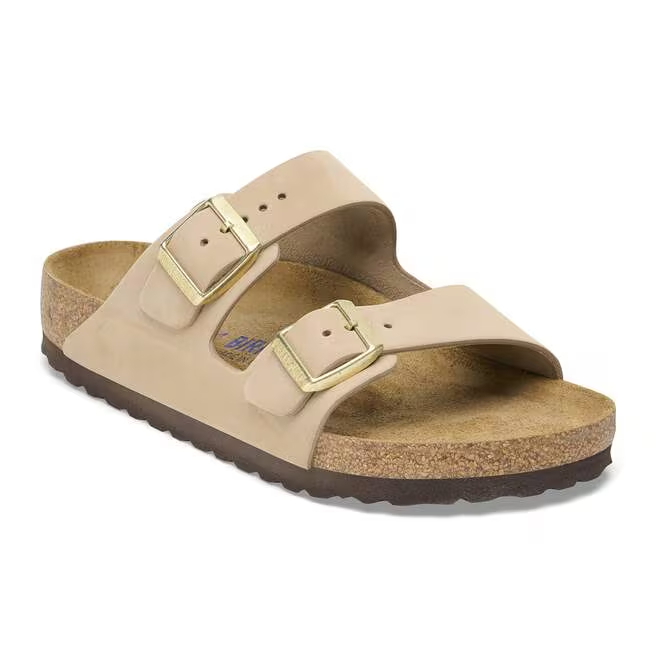 Birkenstock Ciabatta Arizona SFB Nubuck Leather 1019016 Sandcastle
