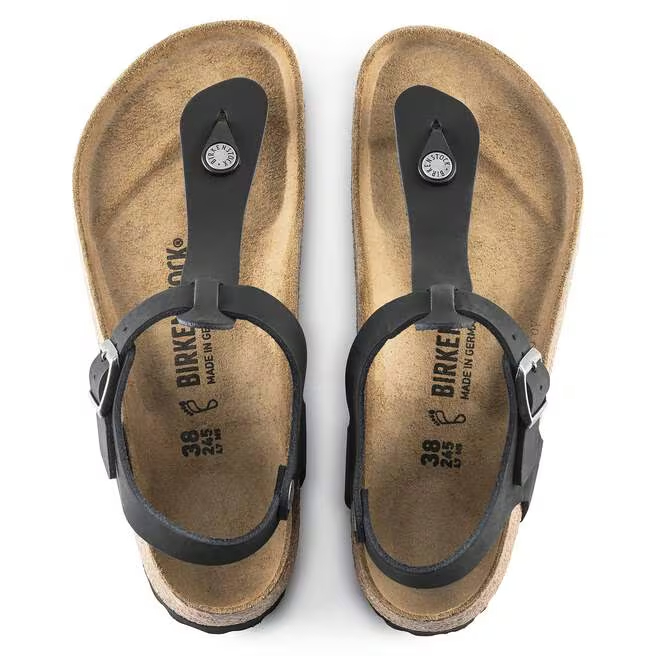 Birkenstock Sandalo Kairo Oiled Leather 147111 Black