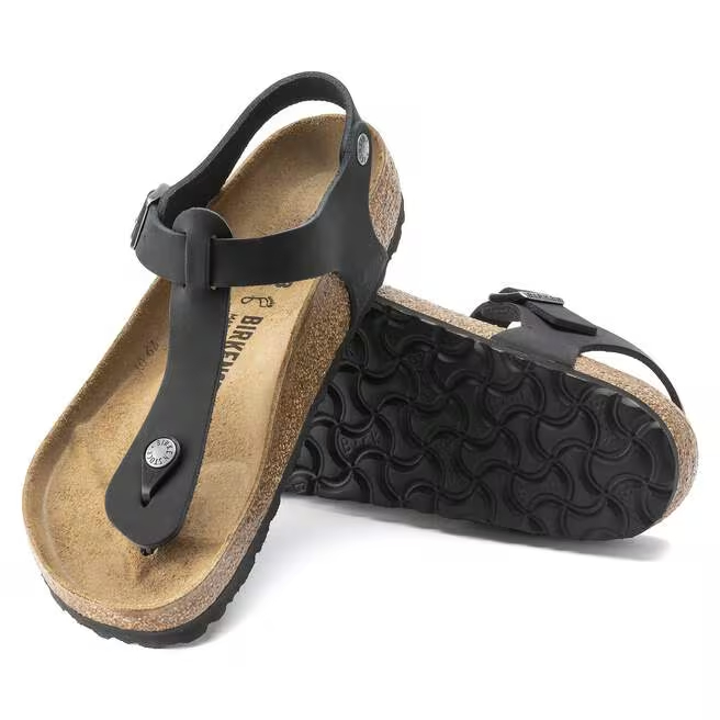 Birkenstock Sandalo Kairo Oiled Leather 147111 Black