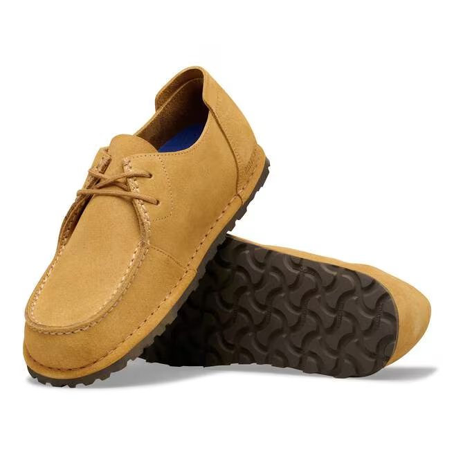 Birkenstock Mocassino Stringato Utti Lace N Suede Leather 1031546 Cork Brown