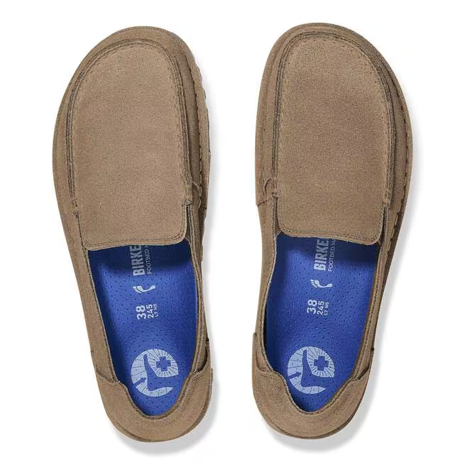 Birkenstock Mocassino Utti Slip On S Suede Leather 1027517 Grey Taupe