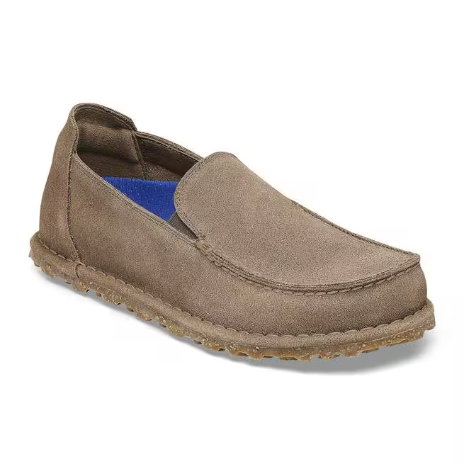 Birkenstock Mocassino Utti Slip On S Suede Leather 1027517 Grey Taupe