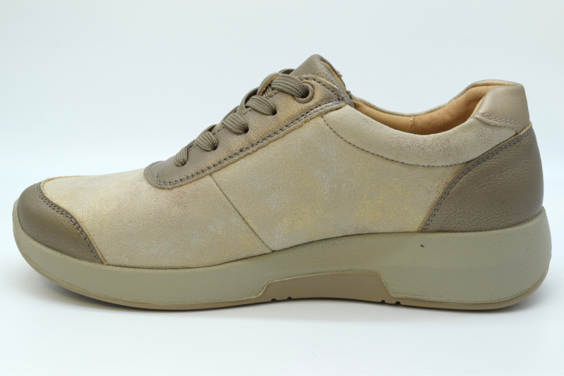 Comfort Sneaker stringata con cerniera 5188-2 Taupe Combi