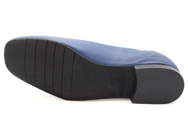 Marro Ballerina Punta Quadrata Tacco 1cm IE300 Nappa Blu