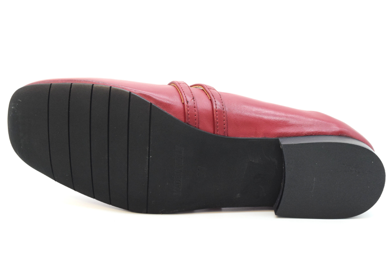 Marro Ballerina Punta Quadrata Cinturini Tacco 1cm IE301 Nappa Ciliegia