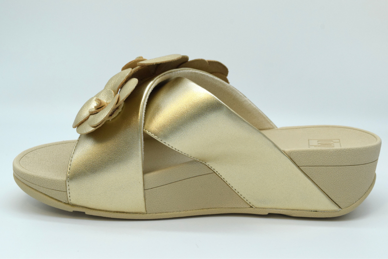 Fitflop Lulu Cross Slide Ciabatta Incrocio Applicazione A4M Platino 675