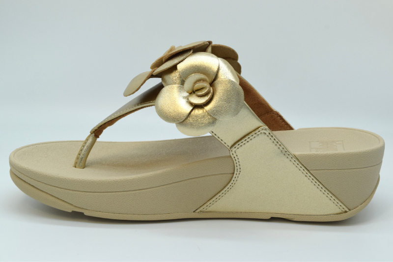 Fitflop Lulu Toe Post Infradito Fiori Applicati A4N Platino 675