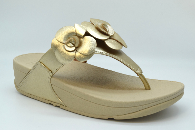 Fitflop Lulu Toe Post Infradito Fiori Applicati A4N Platino 675