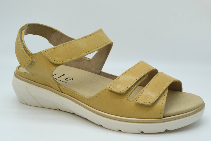 Tomasi Sandalo con due fasce a velcro fondo italia NUOVO EKELA Talco Giallo