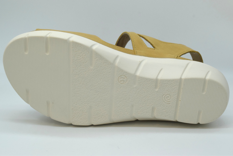 Tomasi Sandalo con due fasce a velcro fondo italia NUOVO EKELA Talco Giallo