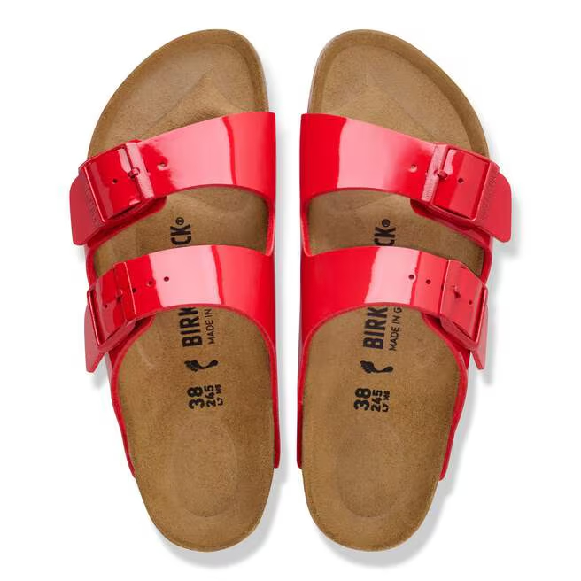 Birkenstock Ciabatta Arizona Birko Flor Patent 1032467 Cherry