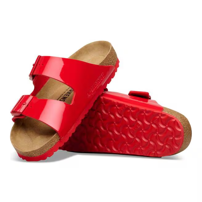 Birkenstock Ciabatta Arizona Birko Flor Patent 1032467 Cherry