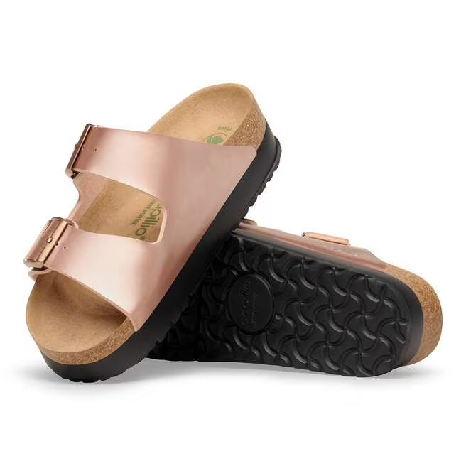 Birkenstock Ciabatta Arizona Veg Platform Birko Flor 1031270 Metallic Copper
