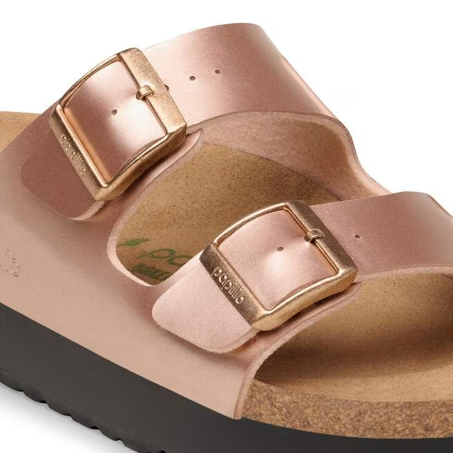 Birkenstock Ciabatta Arizona Veg Platform Birko Flor 1031270 Metallic Copper