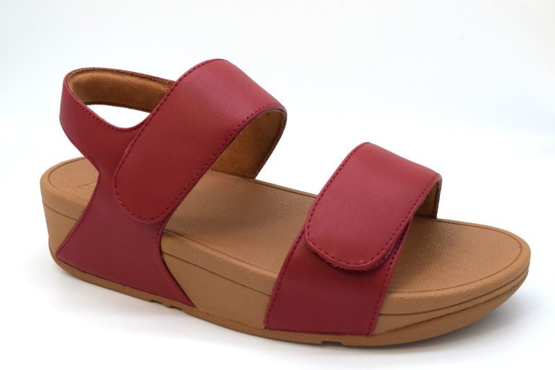 Fitflop Lulu Velcro Adj Sandal Con Regolazioni FV8 Leather Red D47
