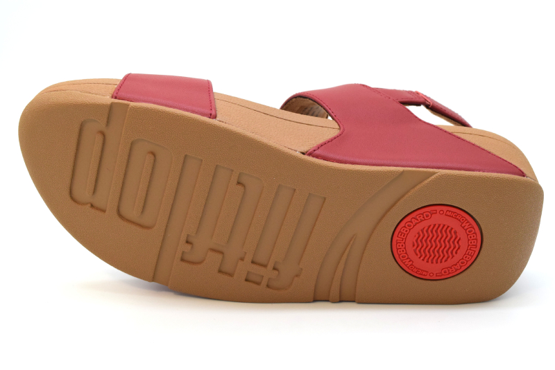 Fitflop Lulu Velcro Adj Sandal Con Regolazioni FV8 Leather Red D47