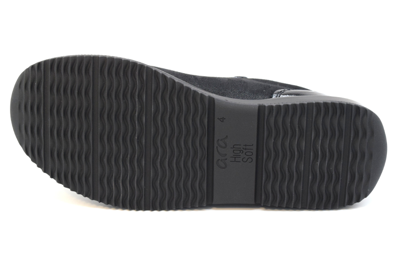 Ara Sneaker donna Osaka 3.0 calzata H zeppa 30 mm 12-25532 10 Schwarz/crunchlack/glitter