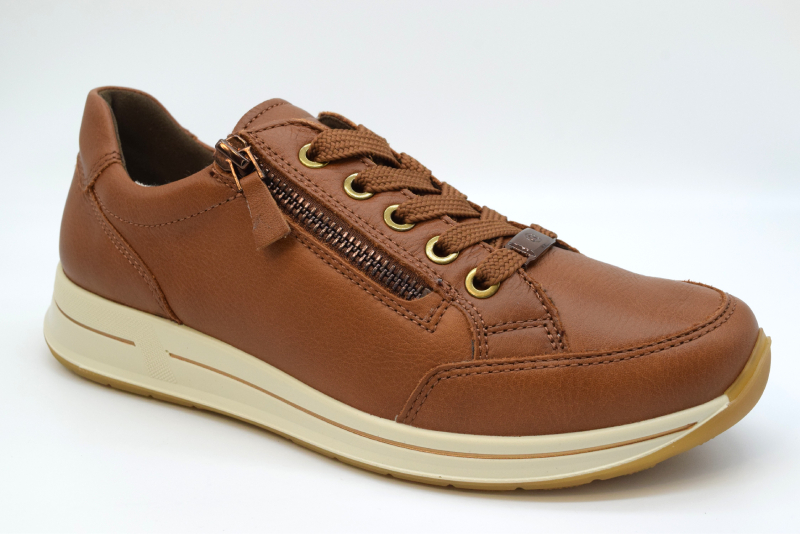 Ara Sneakers stringata + zip linea Osaka 2.0 calz. H 12-54801 67 Cognac