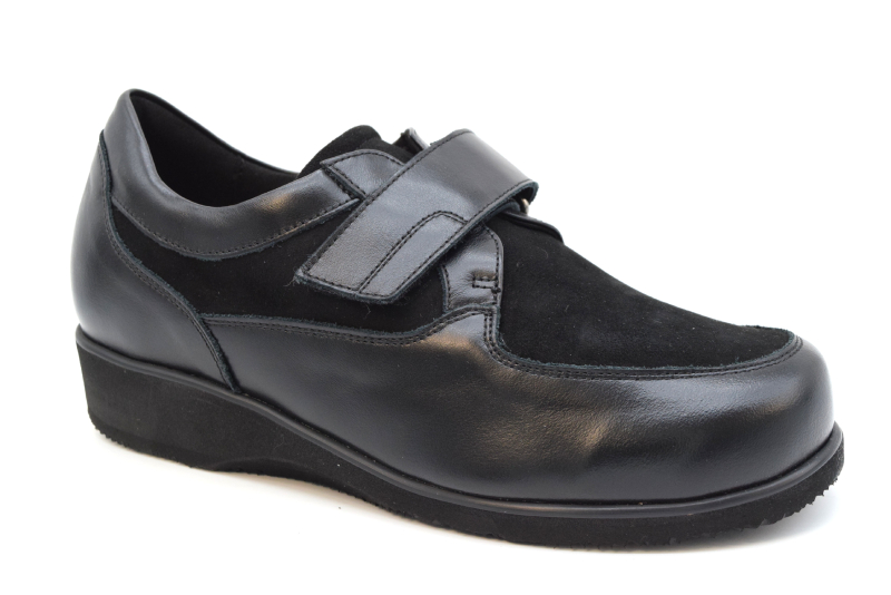 Tomasi Scarpa Velcro Con Calzata Ortho 10 TAMARA I Vitello Nero Camoscio Nero